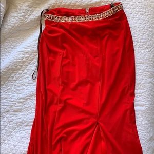 Slit dress, two piece dress